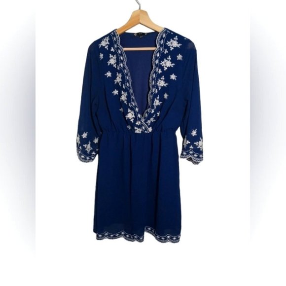 Iris blue midi dress - Picture 1 of 8